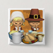 pelgrimsgebed vierkante button 5,1 cm (Voorkant)