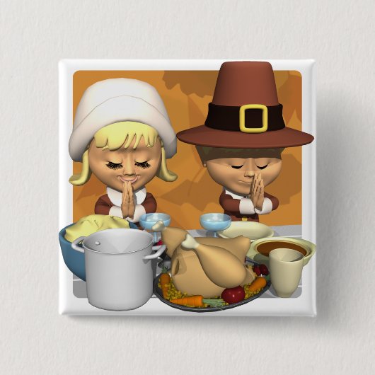 pelgrimsgebed vierkante button 5,1 cm (Voorkant)