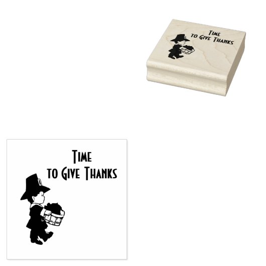 Pelgrimstijd om Bedankt te geven Rubberstempel (Gestempeld)