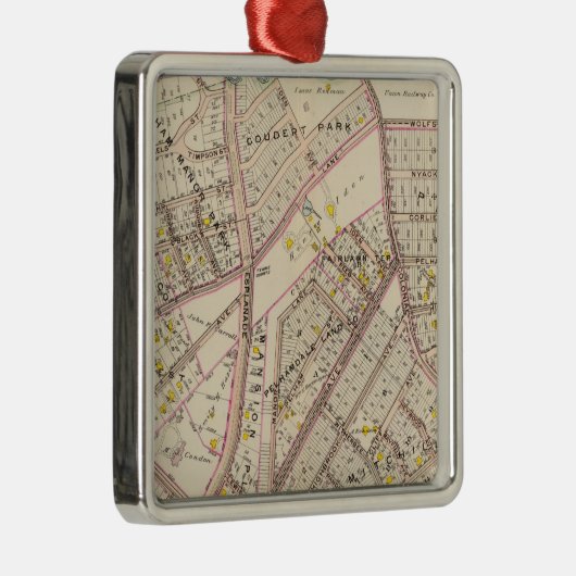 Pelham City, New York Metalen Ornament (Rechts)