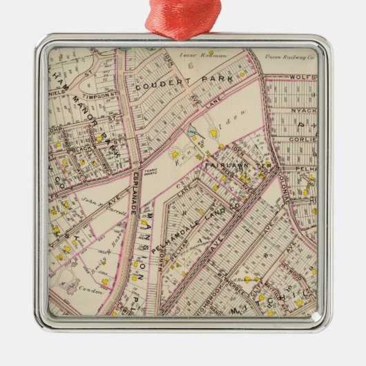 Pelham City, New York Metalen Ornament (Voorkant)