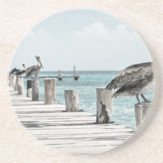 pelicaan-33 zandsteen onderzetter