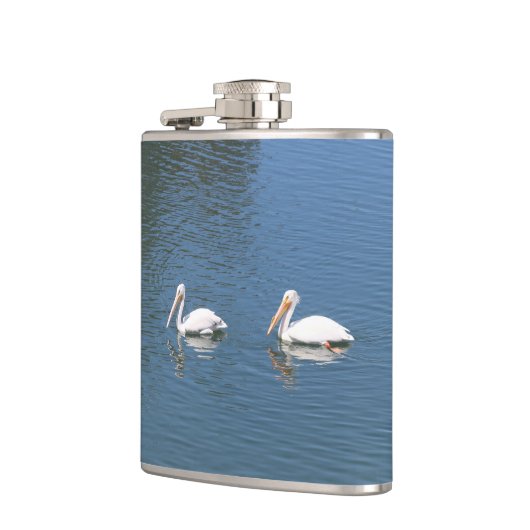 pelicaanpaarkolf heupfles (Links)