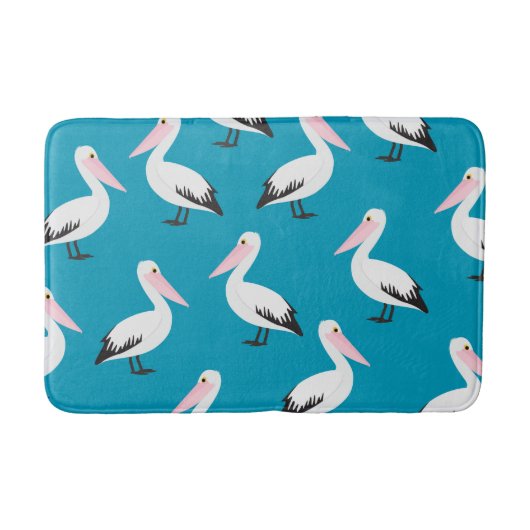 Pelicaans patroon badmat (Voorkant)