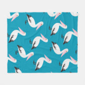 Pelicaans patroon fleece deken (Voorkant (Horizontaal))