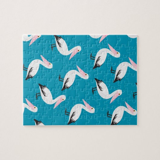 Pelicaans patroon legpuzzel (Horizontaal)