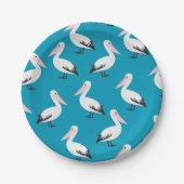 Pelicaans patroon papieren bordje (Voorkant)