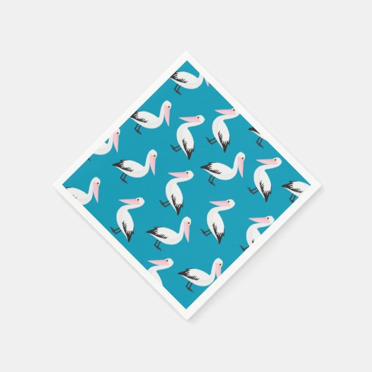 Pelicaans patroon servetten (Hoek)