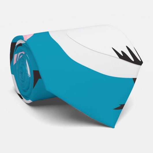 Pelicaans patroon stropdas (Opgerold)