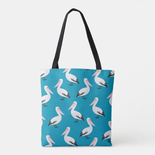 Pelicaans patroon tote bag (Achterkant)