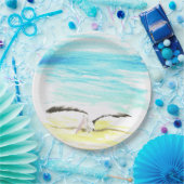 Pelicaanse rekvleugels papieren bordje (Feest)