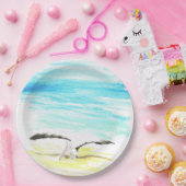 Pelicaanse rekvleugels papieren bordje (Feest)