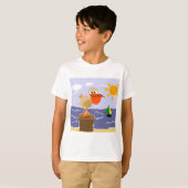 Pelican aan de Beach Art T-shirt (Voorkant volledig)