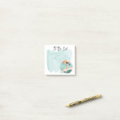 Pelican aan het strand om Post-it notities te make Post-it® Notes (Op bureau)