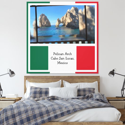 Pelican Arch, Cabo San Lucas Canvas Afdruk (Insitu (Slaapkamer))