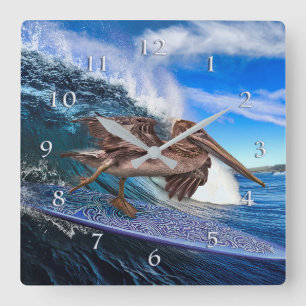 PELICAN BARREL RIDER SURFER VIERKANTE KLOK