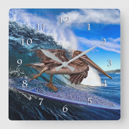 PELICAN BARREL RIDER SURFER VIERKANTE KLOK (Voorkant)