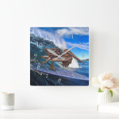 PELICAN BARREL RIDER SURFER VIERKANTE KLOK (Huis)