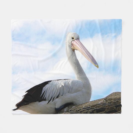 Pelican Bird Fleece Blanket (Voorkant (Horizontaal))