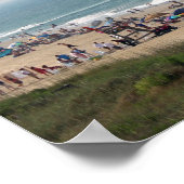 Pelican Bird Gang vliegt over OBX-strand Poster (Hoek)