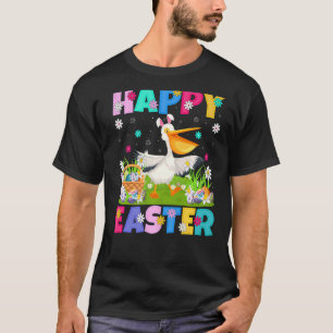 Pelican Bird Happy Paaster Bunny Pelican Pasen T-shirt