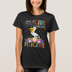 Pelican Bird is gewoon een meisje dat van Pelikane T-shirt
