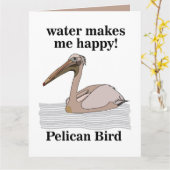 Pelican Bird Kaart (Gele Bloem)