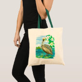 Pelican Bird Lake Ponchetrain Waterverf Tote Bag (Voorkant (product))