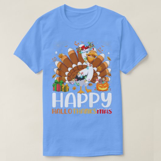Pelican Bird Lover Halloween KerstHappy Hallo T-shirt (Design voorkant)