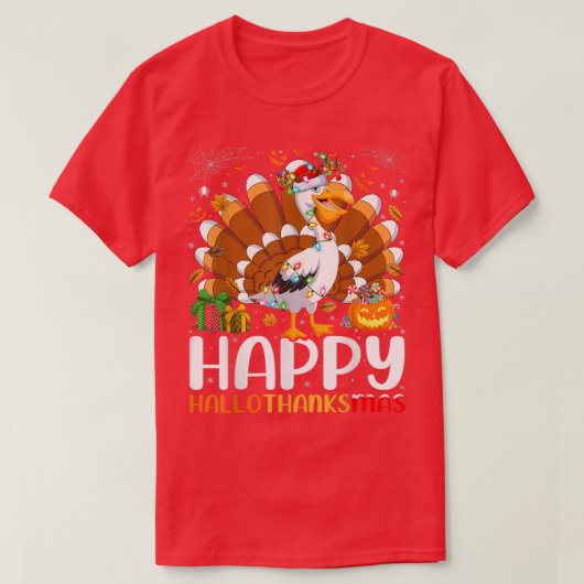 Pelican Bird Lover Halloween KerstHappy Hallo T-shirt (Design voorkant)
