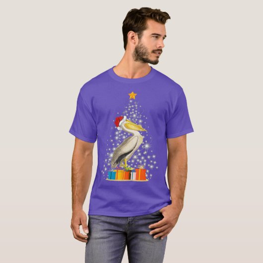 Pelican Bird Lover Xmas Gift Pelican Christmas T-shirt (Voorkant volledig)