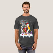Pelican Bird Lover Xmas Gift Santa Riding T-shirt (Voorkant volledig)