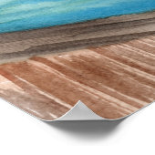 Pelican Bird op een Pier Poster (Hoek)