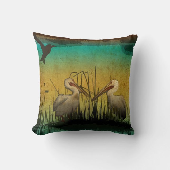 Pelican Bird Pillow Kussen (Voorkant)