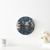 Pelican Bird Swimming Wildlife Animal Wall Clock Ronde Klok (Huis)