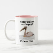 Pelican Bird Tweekleurige Koffiemok (Links)