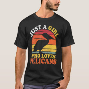 Pelican Bird Vintage, een meisje dat van Pelican h T-shirt