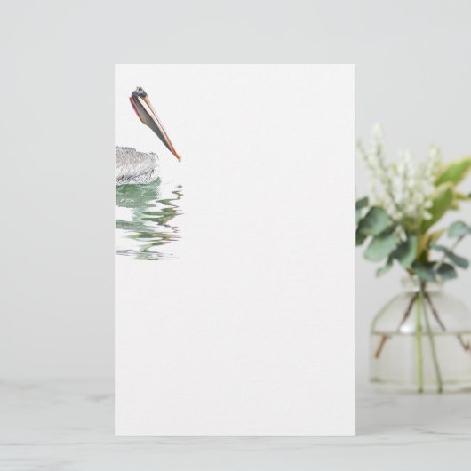 Pelican Birds Wilde Levensdieren Briefpapier (Staand voorkant)