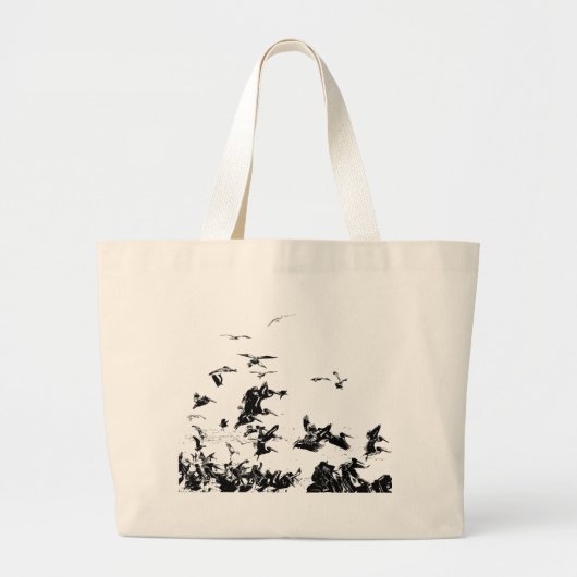 Pelican Birds Wilde Levensdieren Grote Tote Bag (Voorkant)