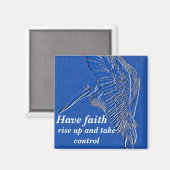 Pelican, Blue art_ Magneet (Voorkant / Achterkant)