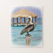 Pelican Blue Water Tropical Island Legpuzzel (Verticaal)