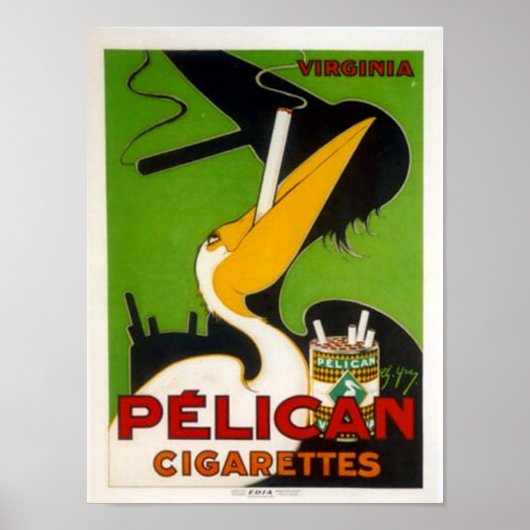 Pelican Cigaretten Poster (Voorkant)