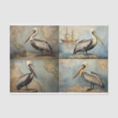 Pelican Collage 2 Decoupage papier (Voorkant)