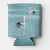 Pelican Couple Paddling op rustig aquawater Blikjeskoeler (Voorkant)