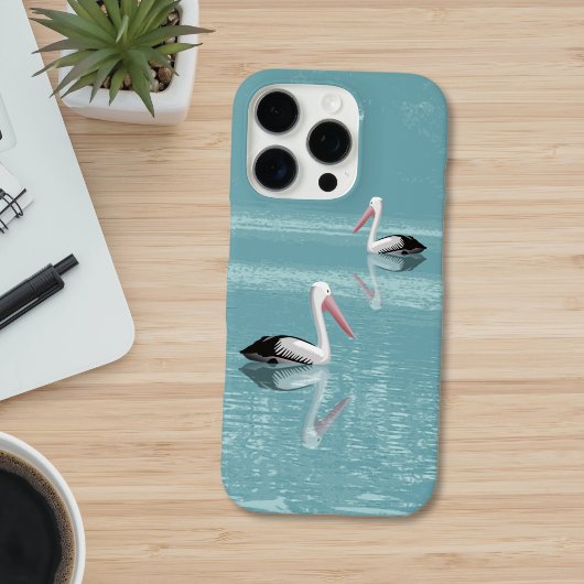 Pelican Couple Paddling op rustig aquawater Case-Mate iPhone Case