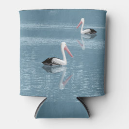 Pelican Couple Paddling op rustig blauw water Blikjeskoeler