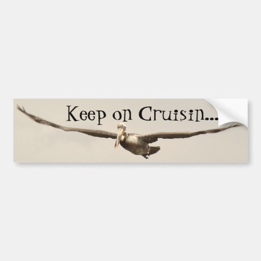 Pelican Cruising Bumpersticker (Voorkant)
