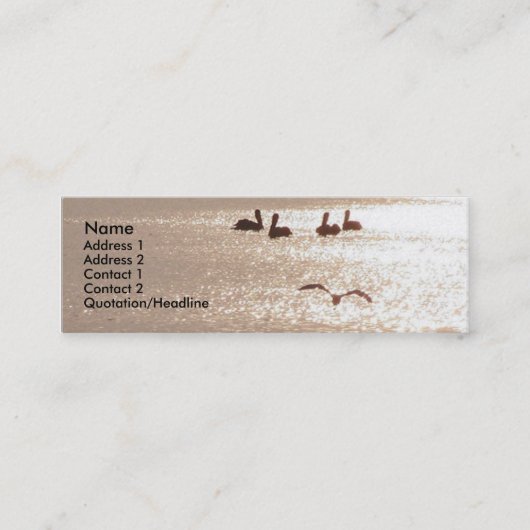 Pelican Dawn Profile Card Mini Visitekaartje (Voorkant)