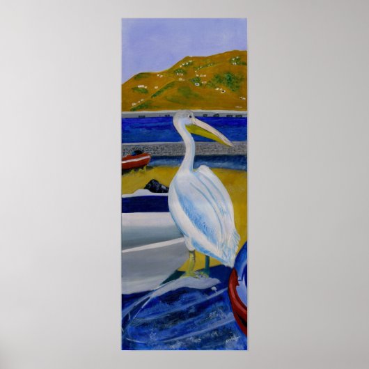 Pelican en Boats Poster (Voorkant)