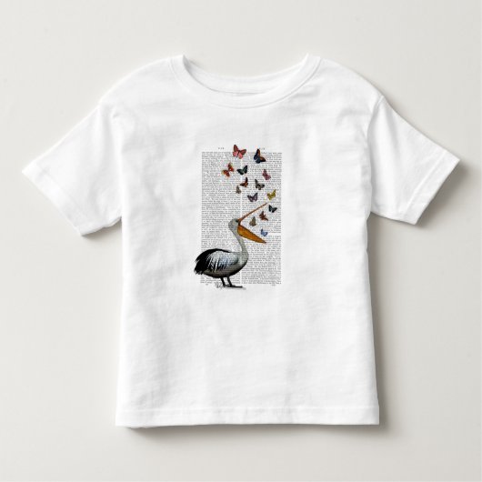 Pelican en Butterflies Kinder Shirts (Voorkant)